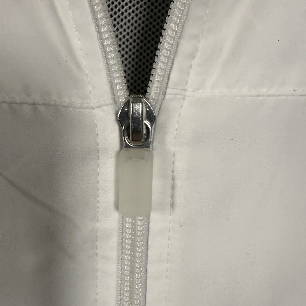 Nike Men Large White/Gray Polyester Vintage Mesh Lined Lightweight Jacket - Picture 5 of 11